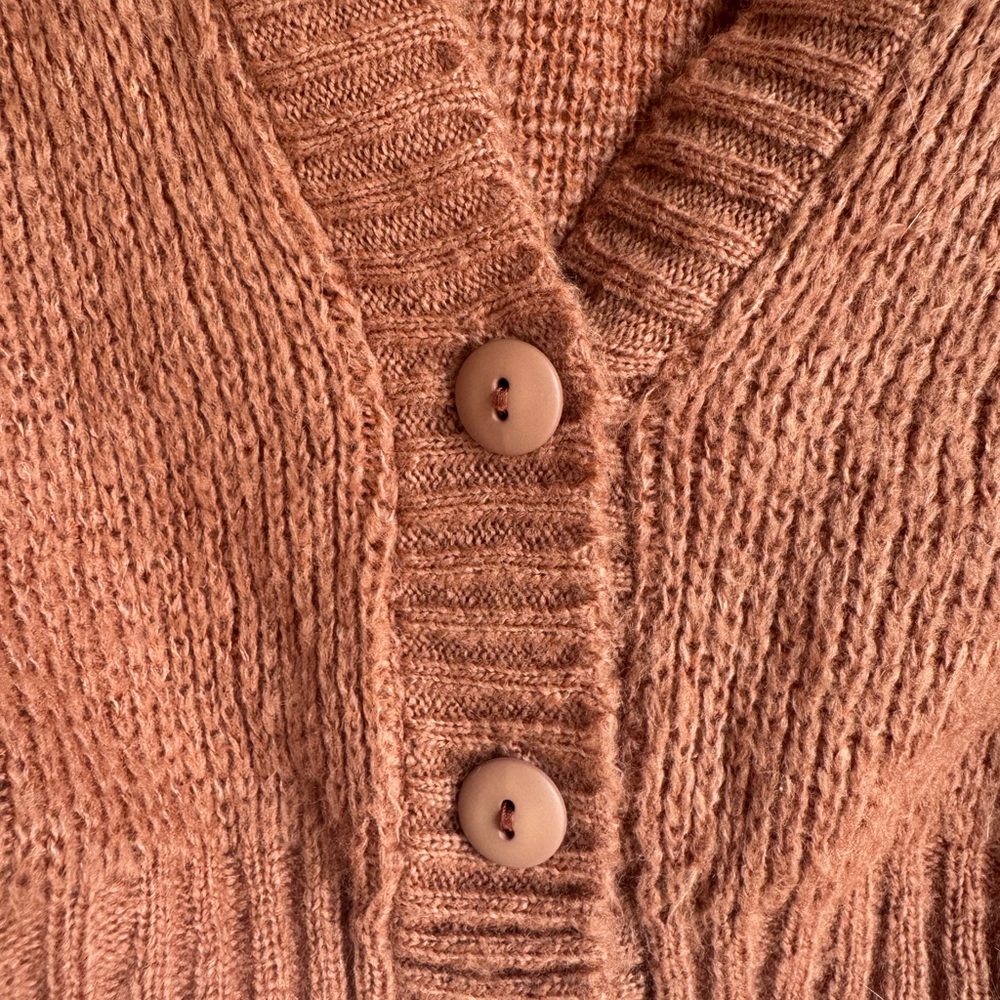 Nasty Gal Burnt Orange Cropped Sweater Size Small - Picture 3 of 6